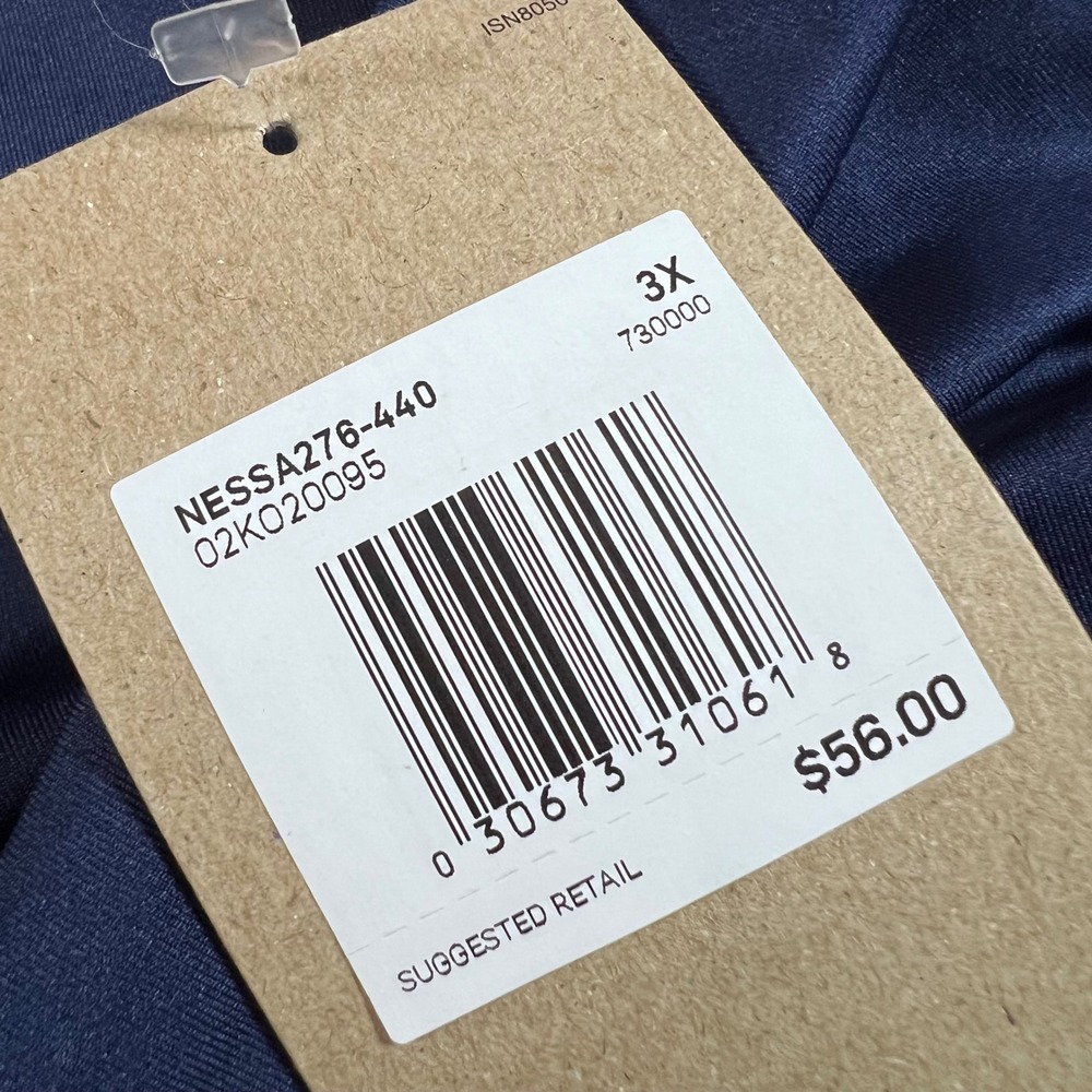 Nike Women's Swim High Waist Bikini Bottoms Navy Blue NESSA276 Plus Size 3X NEW - Picture 9 of 14